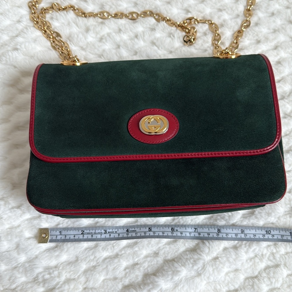 Gucci Marina Suede Handbag-576421-Authentic-EUC - Picture 11 of 17